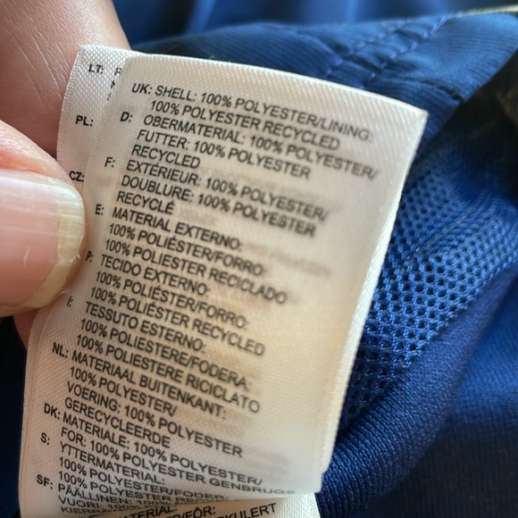 Adidas Climacool blue medium long sleeve zipper up jacket, rear air vents - Picture 11 of 11